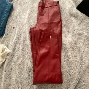 Faux pleather leggings in size S